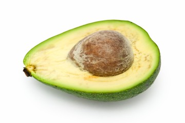 Half avocado with stone