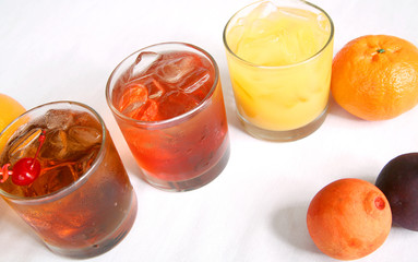 Three Mixed Drinks Line Up