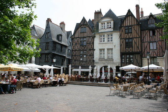 Place Plumereau &agrave; Tours (Indre-et-Loire, R&eacute;gion Centre)