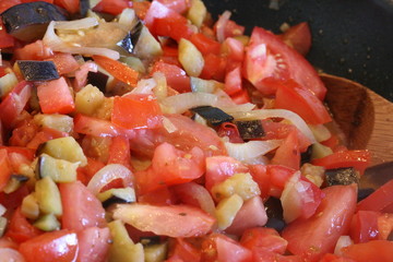 Cooking caponata