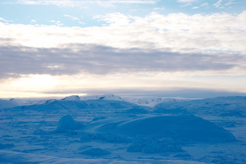 Fototapeta na wymiar Ice field in Greenland