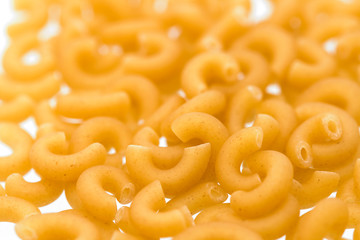 Raw uncooked macaroni