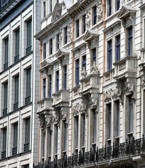 London office building old and new facades