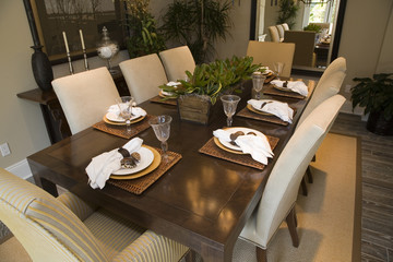 Luxury home dining room.