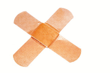 Bandaids on white