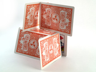 House of Cards on White Background