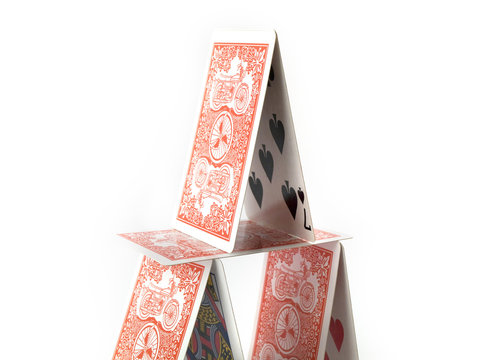 House of Cards on White Background