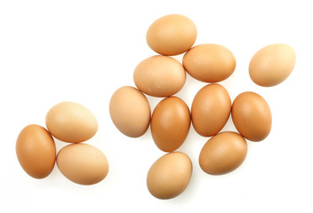 eggs isolated on white