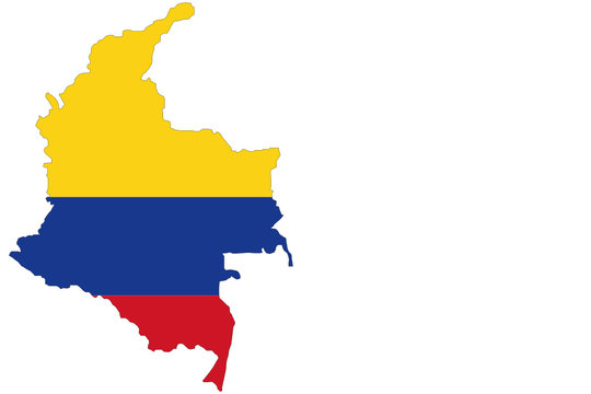 carte et drapeau colombie