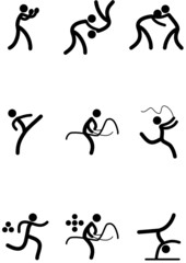 Pictogrammes des jeux olympiques d'été (partie 2) - obrazy, fototapety, plakaty