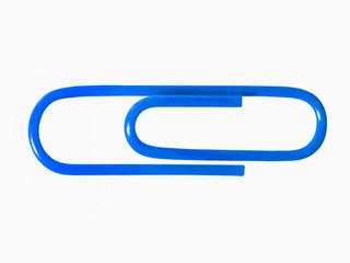 A blue paper clip