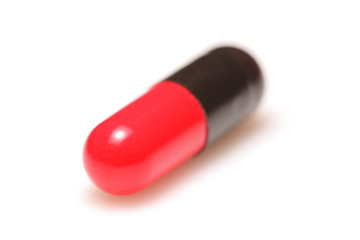 Capsule isolated against white background