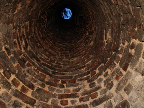 Inside old chimney