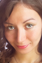 Obraz premium Close-up portrait of a beautiful woman