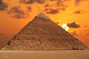 Fototapeta na wymiar Zachód słońca w Egipcie