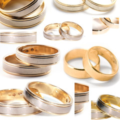 Wedding rings collage