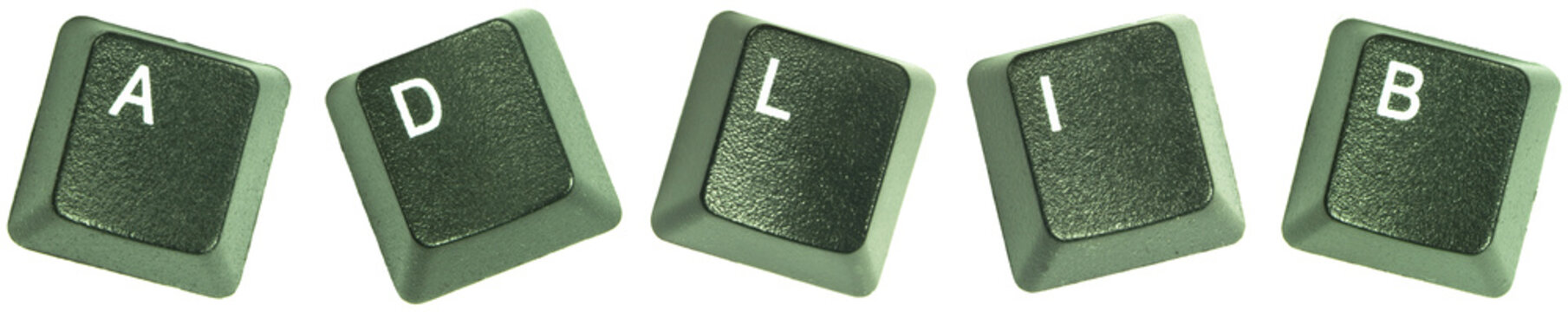 Keyboard key spelling out the word &ldquo; Adlib"