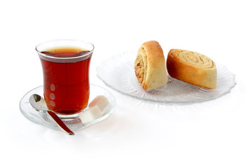Tea and dessert rolls