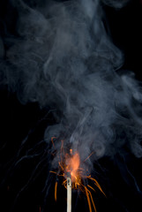 Burning match