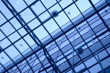 glass ceiling and wall, abstraction