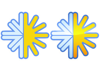 Symbole de la climatisation classique et métal (détouré)