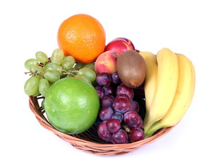 Naklejka na ściany i meble wood's basket of fruits