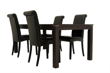 Dark Wooden Table And Chairs