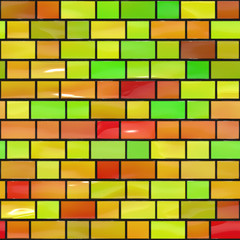 Colorful glass tile