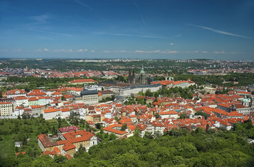 Obraz premium Aerial view of Prague
