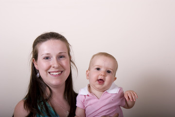 Woman with Baby Waving