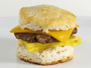 Poster Sausage Biscuit Sandwich © dreambigphotos