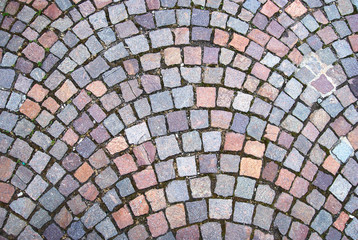 Cobblestone pavement texture