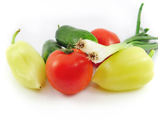 cucumber tomato bulb pepper vegetable food