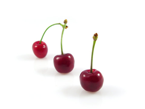 cherry fruit food isolated on white background