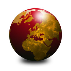 red world globe