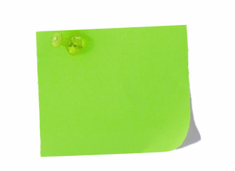 isolated blank postit paper on withe background
