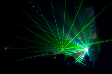 Disco and laser show