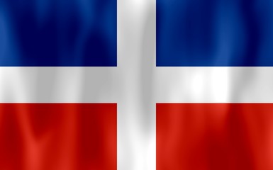 Fototapeta premium drapeau republique dominicaine dominican republic flag