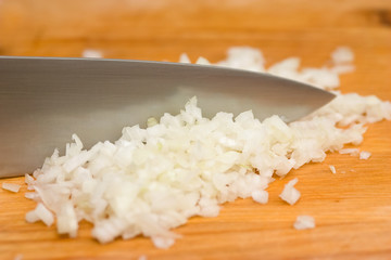 Chopping onions