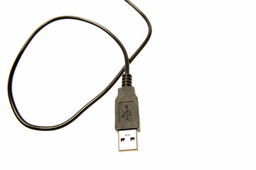 USB plug on white background