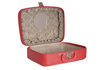 Red vintage suitcase
