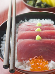 Sashimi of Tuna on Rice