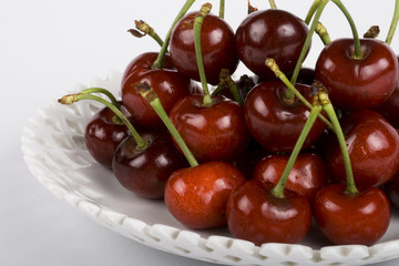 Cherrys and the plate