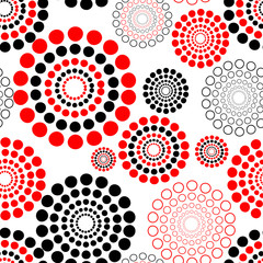 Seamless vector texture with circles