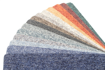 color range of carpet samples