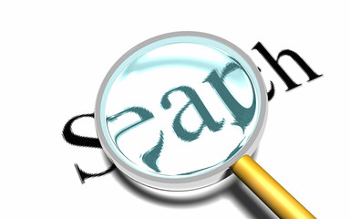 Search Text and Magnifing Glass