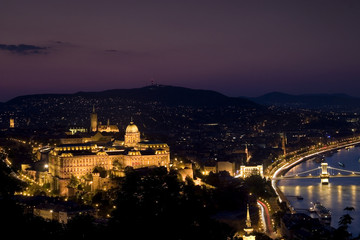 Budapest at nightfall