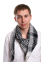 Young casual man posing