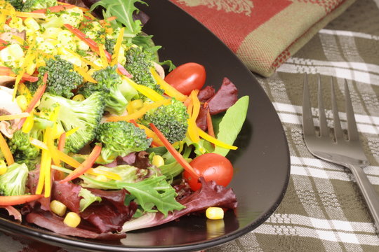 fresh aromatic healthy salad 