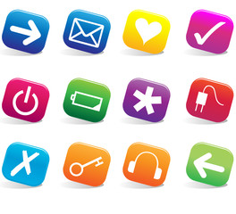 Colorful Smooth Icon Set